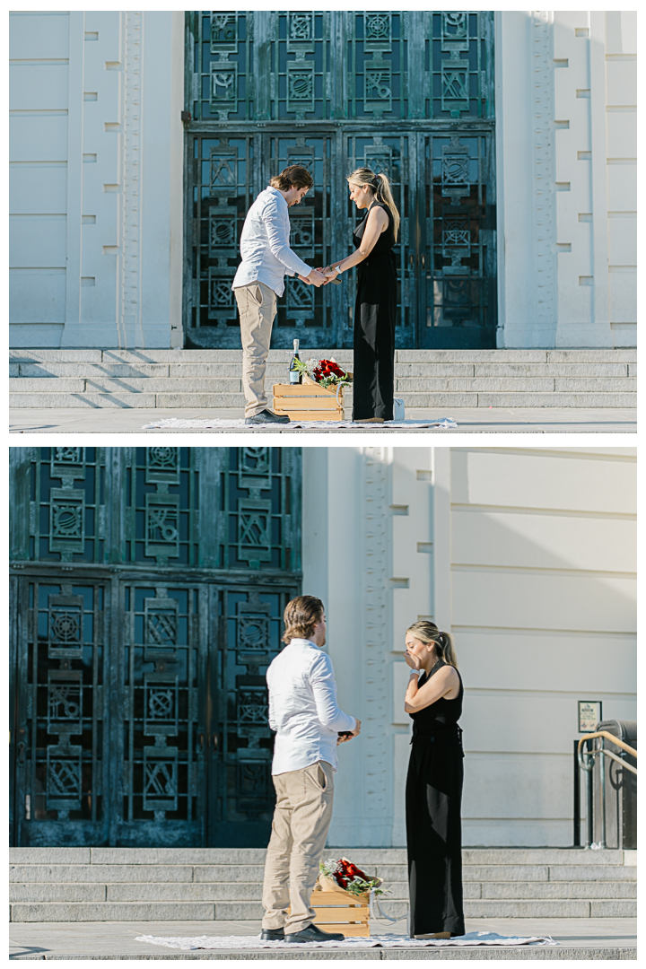 Griffith Observatory Surprise Proposal & Engagement in Los Feliz | Elvia & Alexis