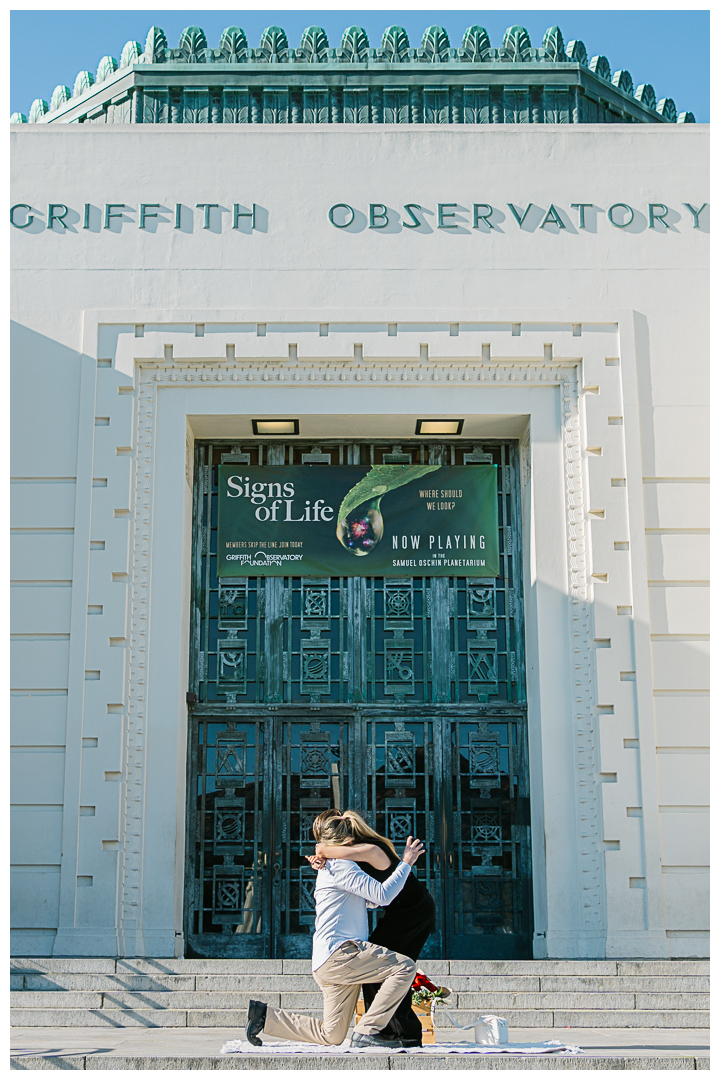 Griffith Observatory Surprise Proposal & Engagement in Los Feliz | Elvia & Alexis