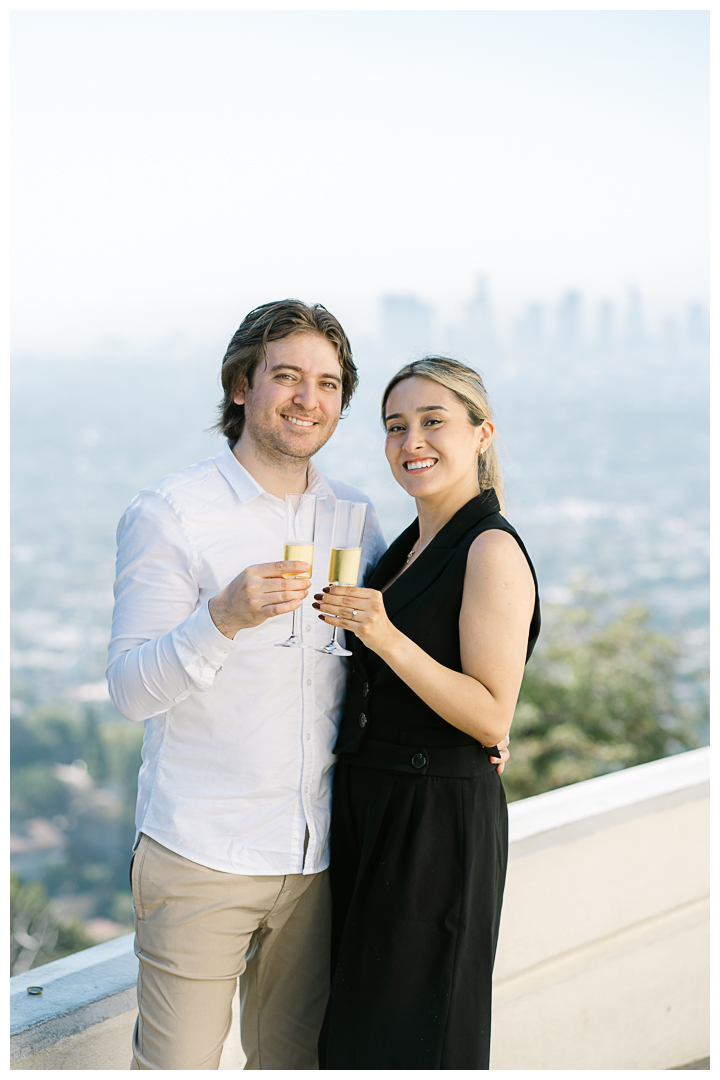 Griffith Observatory Surprise Proposal & Engagement in Los Feliz | Elvia & Alexis