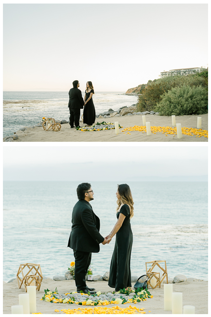 Terranea Resort Surprise Proposal and Engagement in Palos Verdes | Mikaela & Shaan