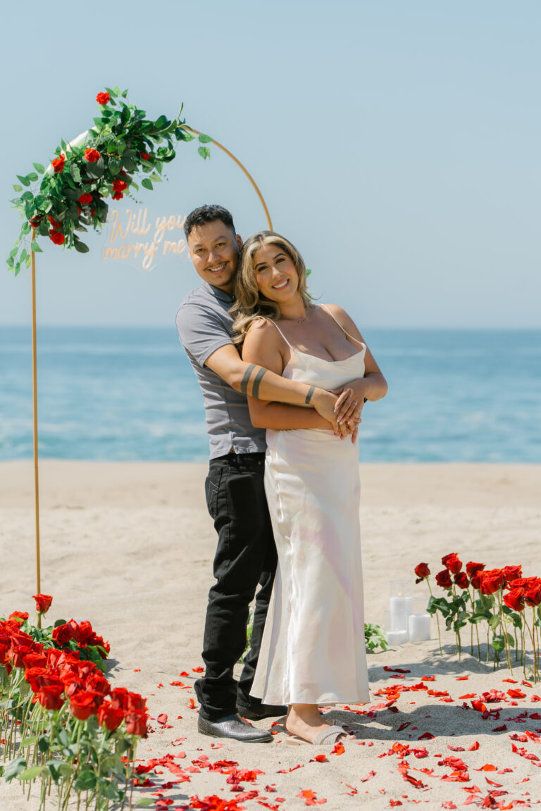 Point Dume Beach in Malibu Surprise Proposal & Engagement | Jocy & Erik