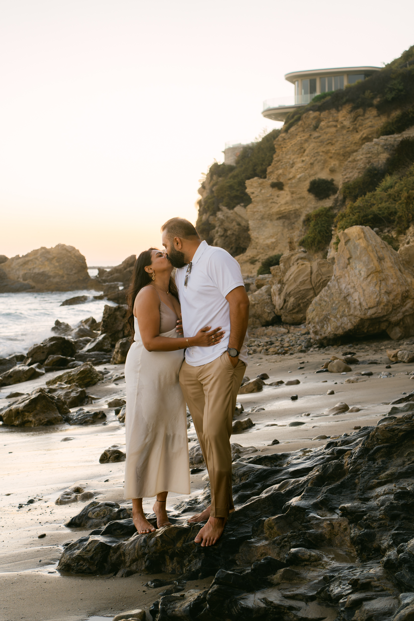 Little Corona Del Mar Beach Surprise Proposal and Engagement | Janki & Sagar