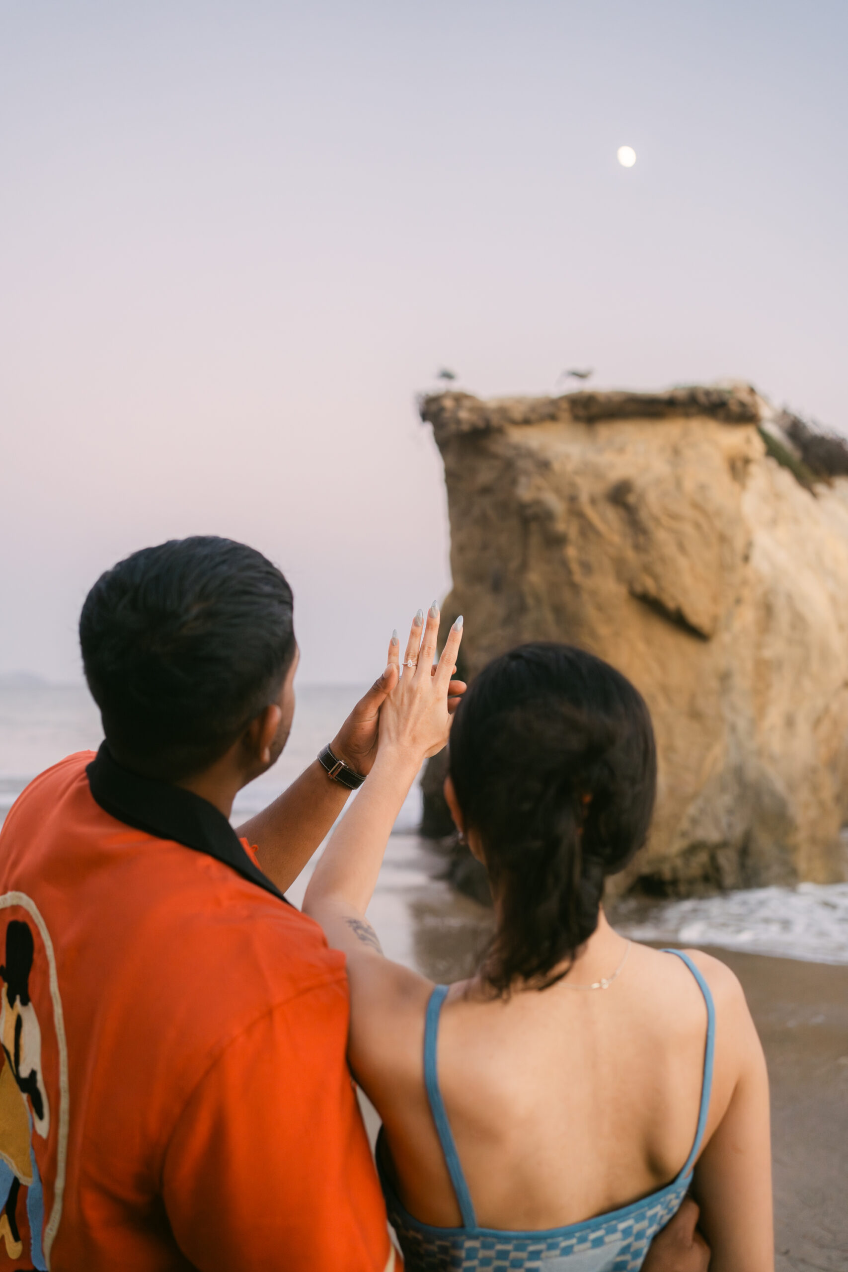 El Matador Beach Surprise Proposal and Engagement | Natalie & Anil