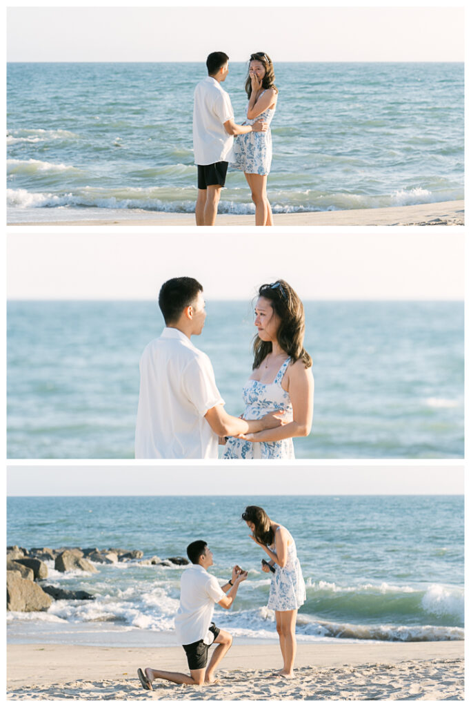 Will Rogers State Beach Surprise Proposal and Engagement | Flora & Alvin