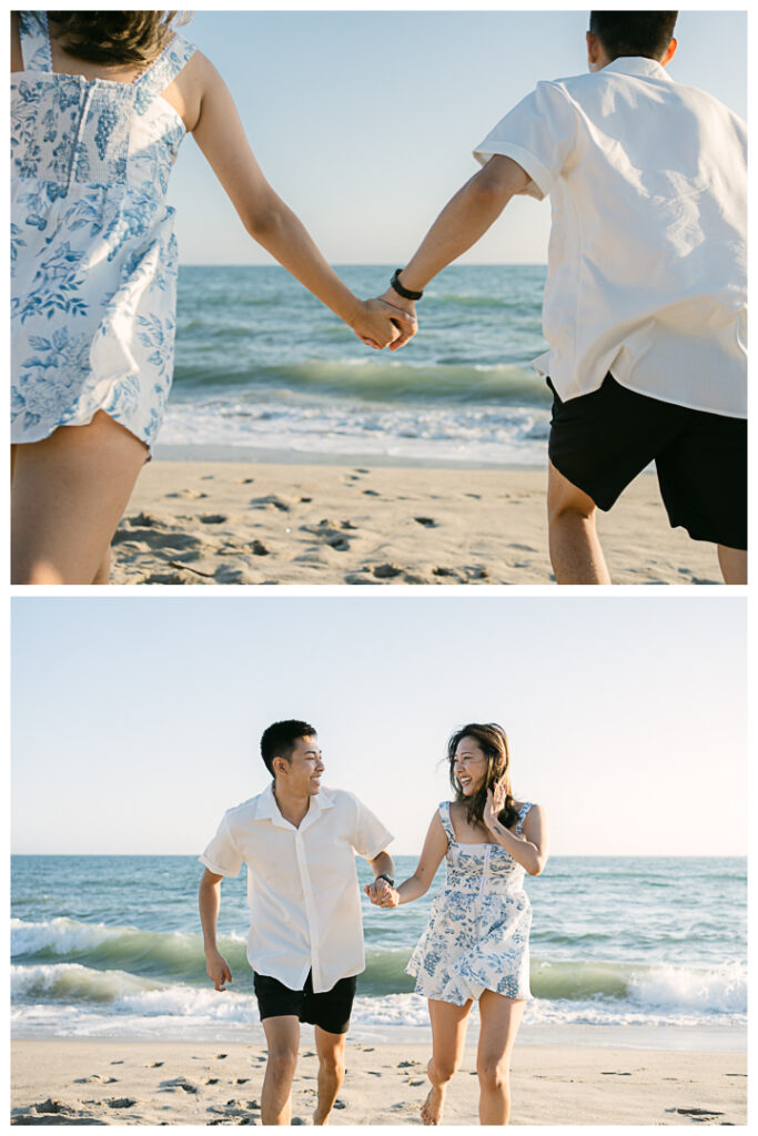 Will Rogers State Beach Surprise Proposal and Engagement | Flora & Alvin