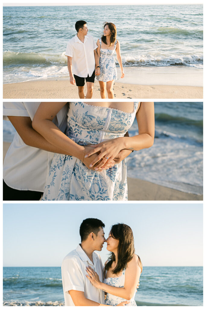 Will Rogers State Beach Surprise Proposal and Engagement | Flora & Alvin