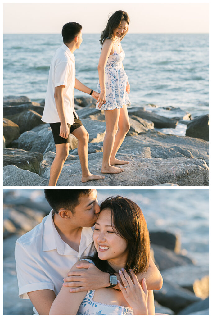 Will Rogers State Beach Surprise Proposal and Engagement | Flora & Alvin