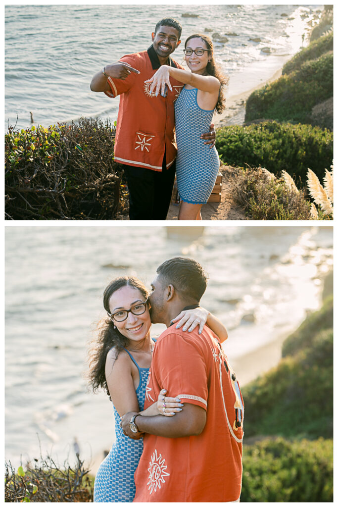 El Matador Beach Surprise Proposal and Engagement | Natalie & Anil