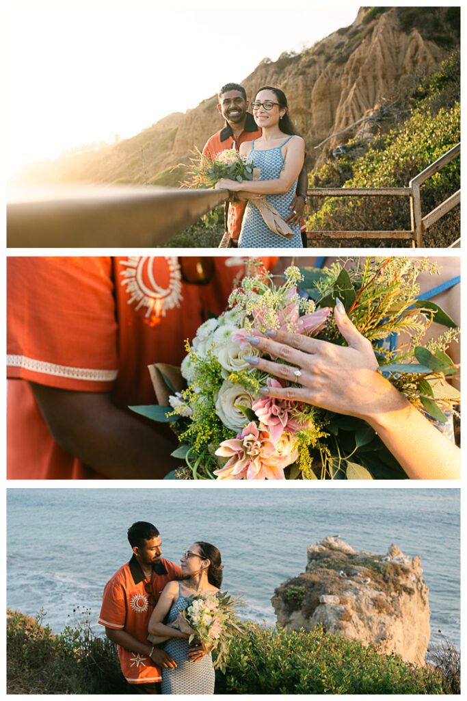 El Matador Beach Surprise Proposal and Engagement | Natalie & Anil