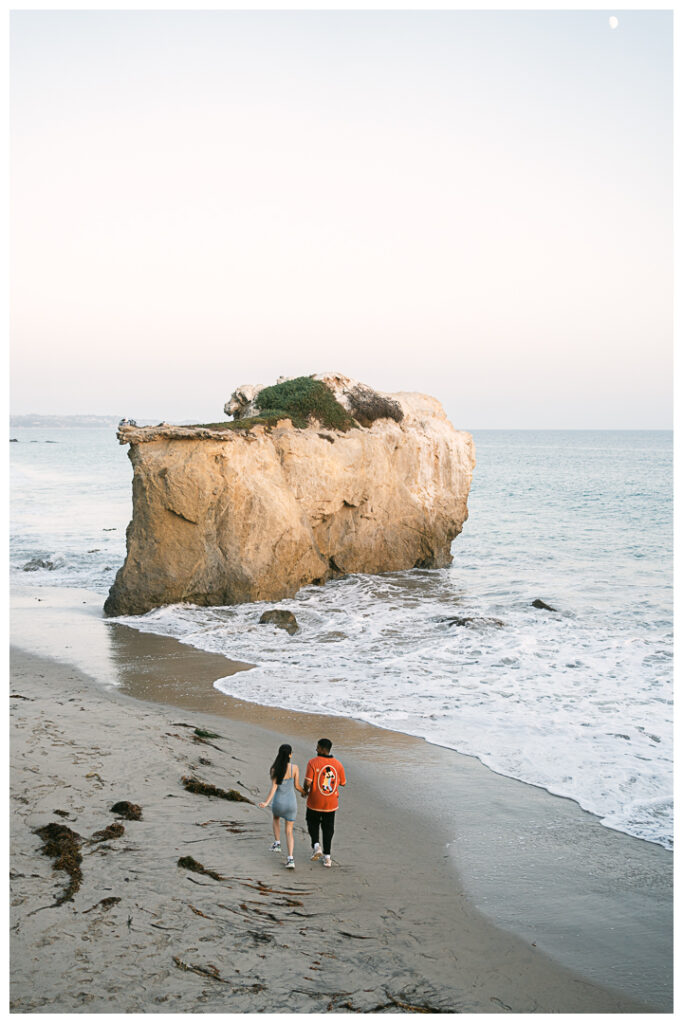 El Matador Beach Surprise Proposal and Engagement | Natalie & Anil