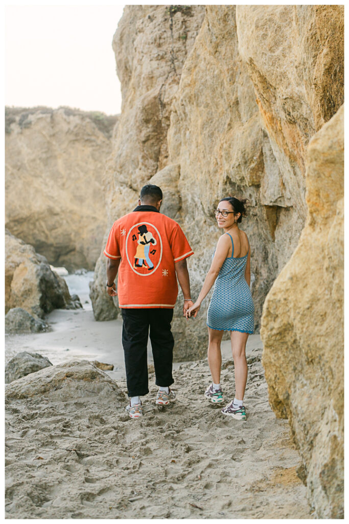 El Matador Beach Surprise Proposal and Engagement | Natalie & Anil