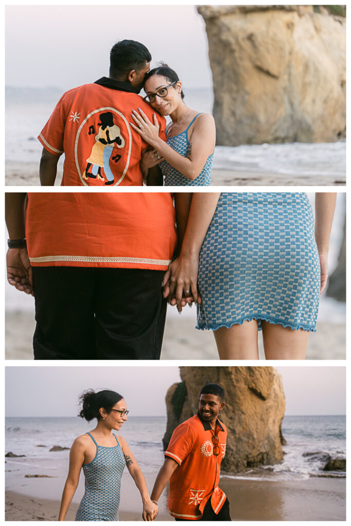 El Matador Beach Surprise Proposal and Engagement | Natalie & Anil