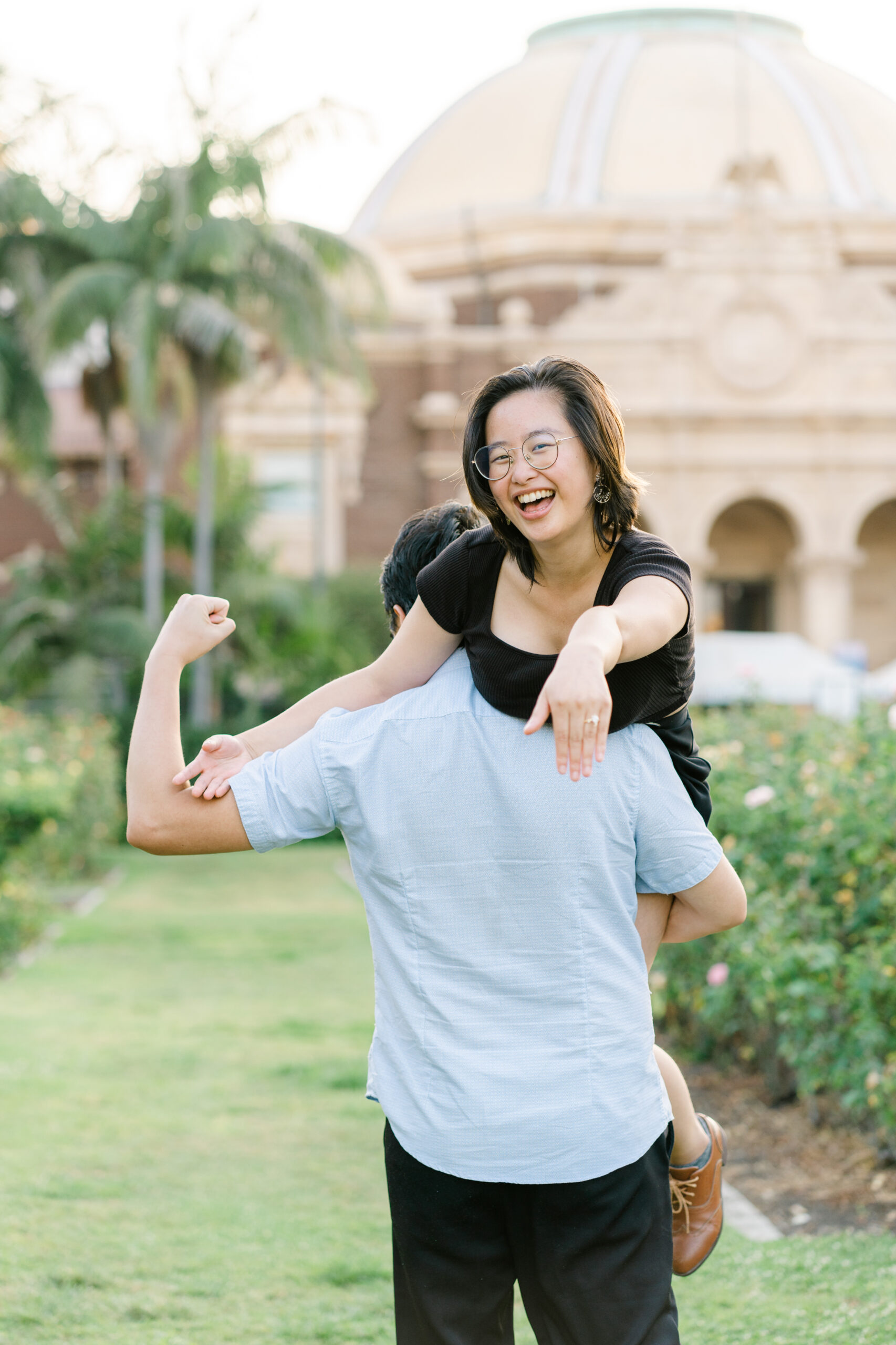 Exposition Park Rose Garden Surprise Proposal & Engagement | Muse & Bo