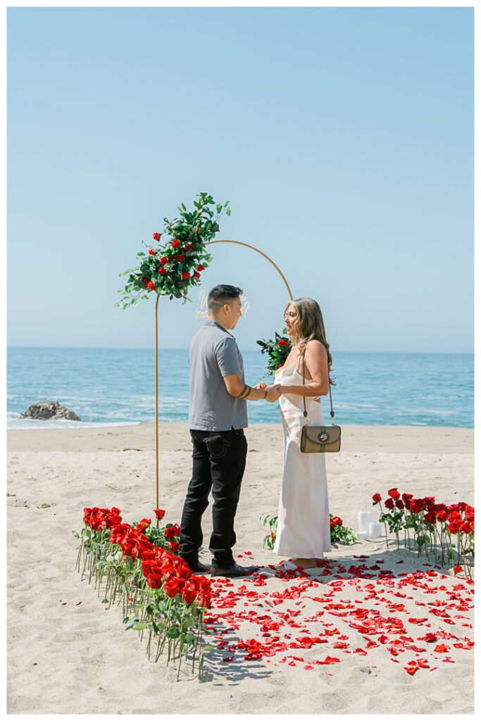 Point Dume Beach in Malibu Surprise Proposal & Engagement | Jocy & Erik