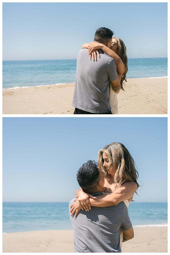 Point Dume Beach in Malibu Surprise Proposal & Engagement | Jocy & Erik