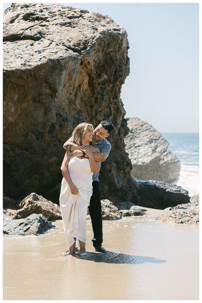 Point Dume Beach in Malibu Surprise Proposal & Engagement | Jocy & Erik