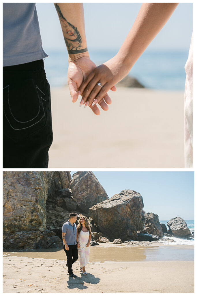 Point Dume Beach in Malibu Surprise Proposal & Engagement | Jocy & Erik