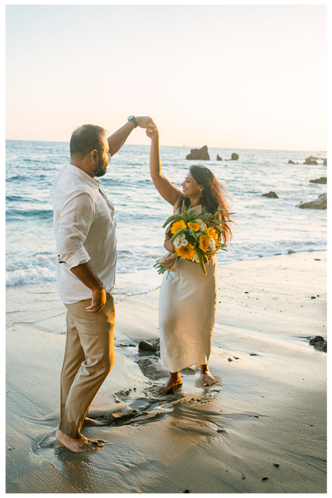 Little Corona Del Mar Beach Surprise Proposal and Engagement | Janki & Sagar