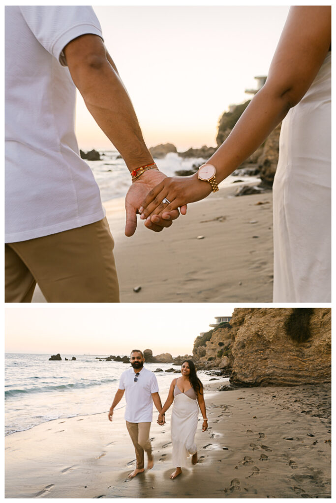 Little Corona Del Mar Beach Surprise Proposal and Engagement | Janki & Sagar