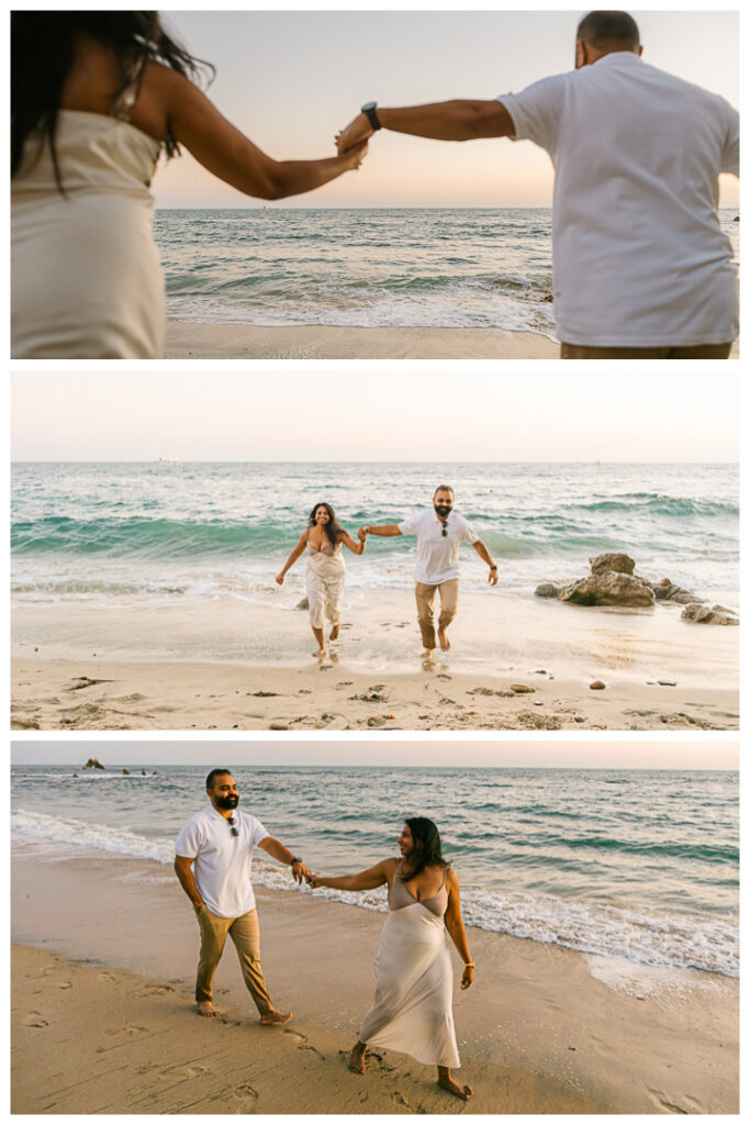 Little Corona Del Mar Beach Surprise Proposal and Engagement | Janki & Sagar