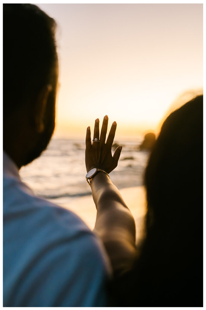 Little Corona Del Mar Beach Surprise Proposal and Engagement | Janki & Sagar