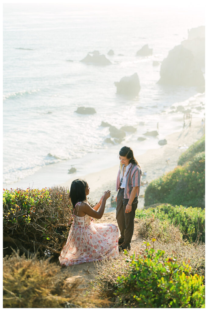 El Matador Beach in Malibu Surprise Proposal & Engagement | Uyen & Shani