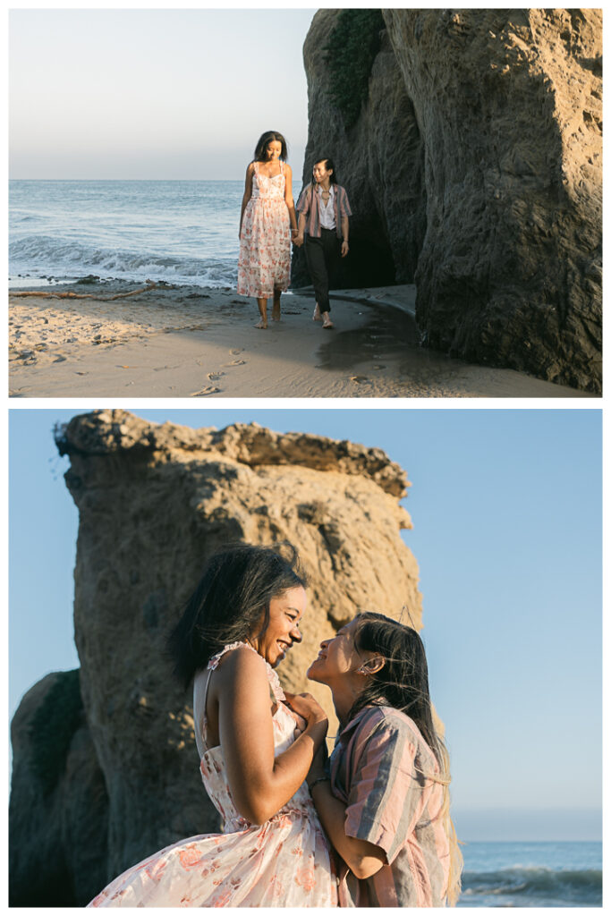 El Matador Beach in Malibu Surprise Proposal & Engagement | Uyen & Shani