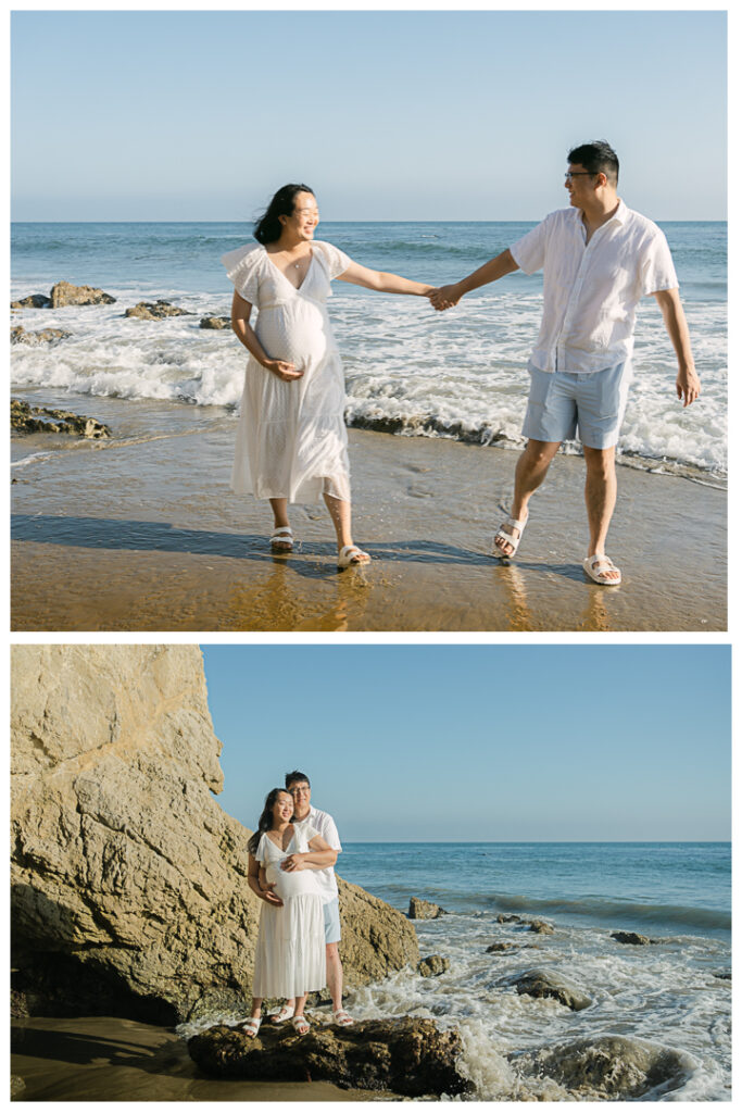 El Matador Beach in Malibu Maternity Photo Session | Linda & Chen