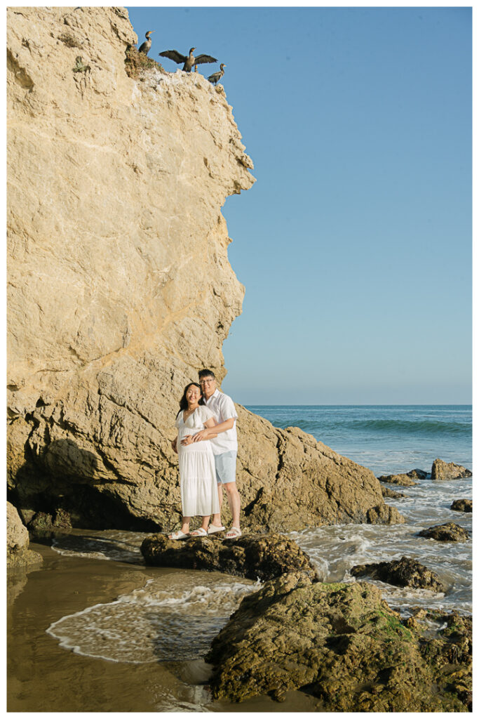 El Matador Beach in Malibu Maternity Photo Session | Linda & Chen