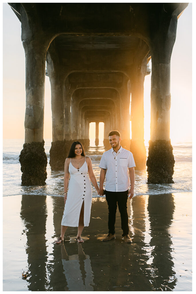 Manhattan Beach Pier Engagement Photos | Anna & Armando