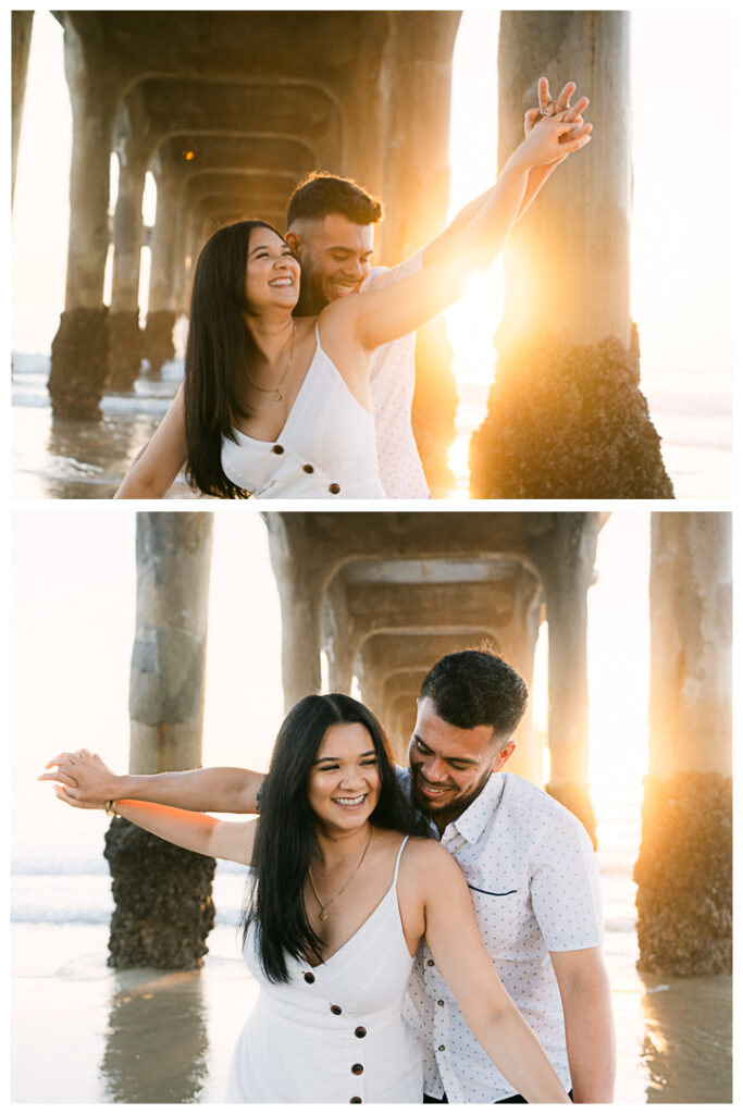 Manhattan Beach Pier Engagement Photos | Anna & Armando