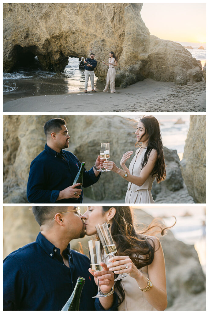 El Matador Beach Surprise Proposal & Engagement | Vanessa & Anthony