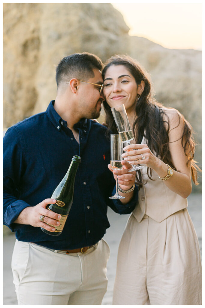 El Matador Beach Surprise Proposal & Engagement | Vanessa & Anthony