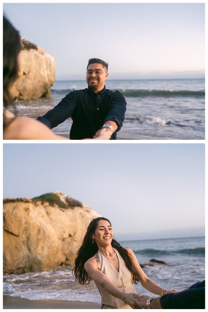 El Matador Beach Surprise Proposal & Engagement | Vanessa & Anthony