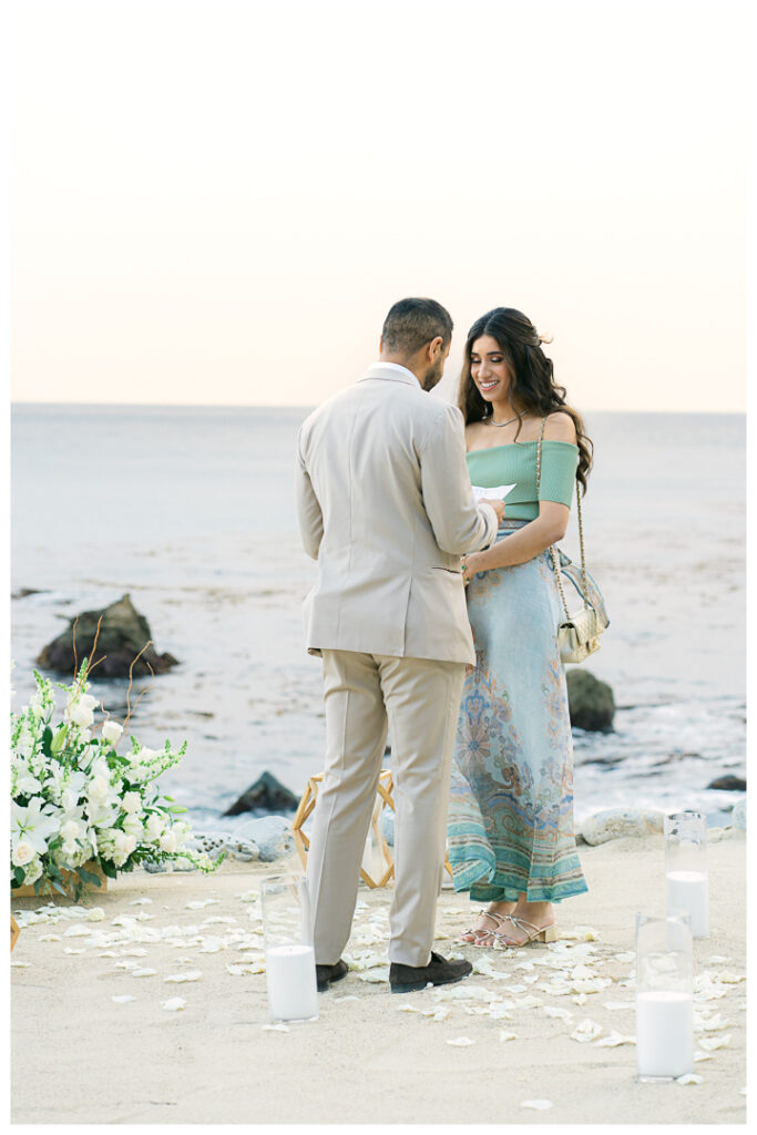 Terranea Resort and Beach Surprise Proposal and Engagement in Palos Verdes | Hibba & Ali