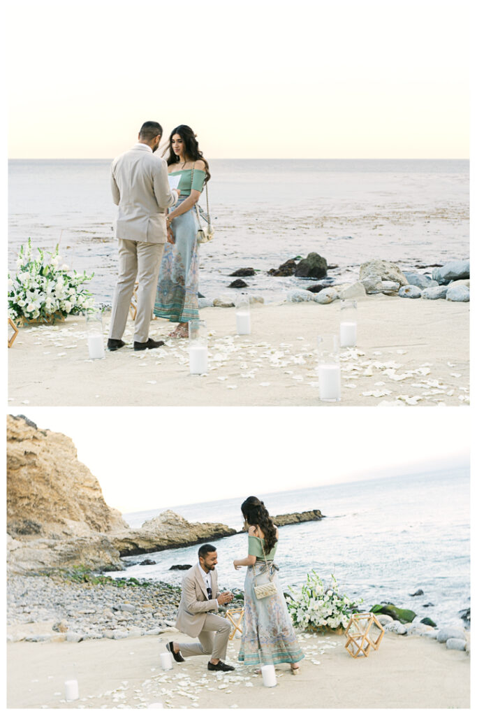 Terranea Resort and Beach Surprise Proposal and Engagement in Palos Verdes | Hibba & Ali