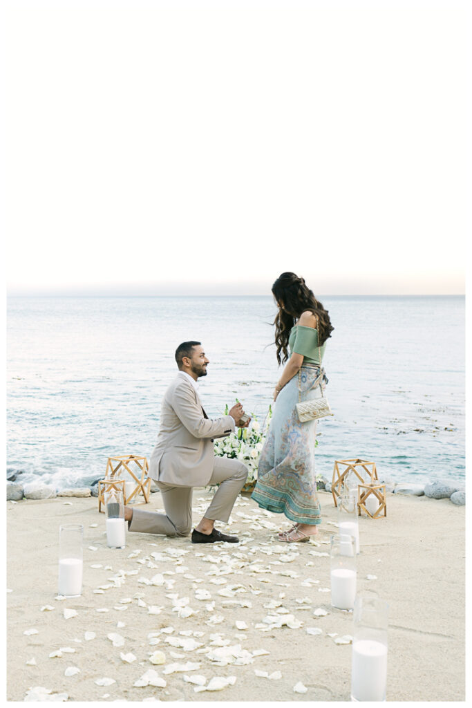 Terranea Resort and Beach Surprise Proposal and Engagement in Palos Verdes | Hibba & Ali