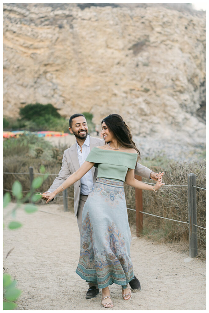 Terranea Resort and Beach Surprise Proposal and Engagement in Palos Verdes | Hibba & Ali