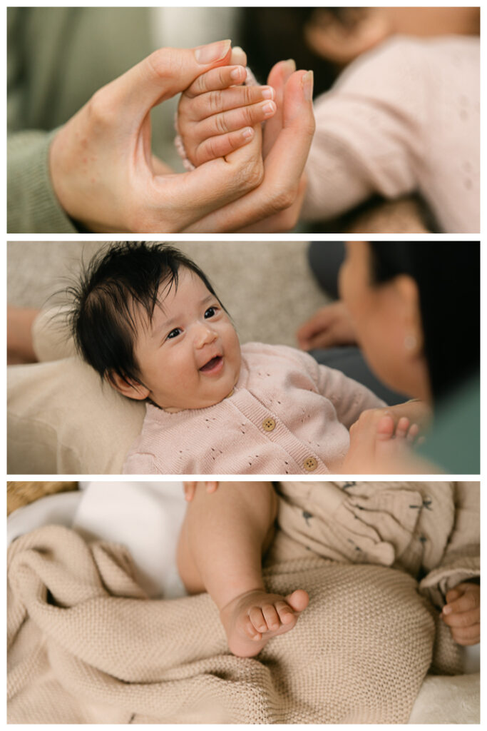 In-home Baby Milestone Family Photos | The Aslam Family