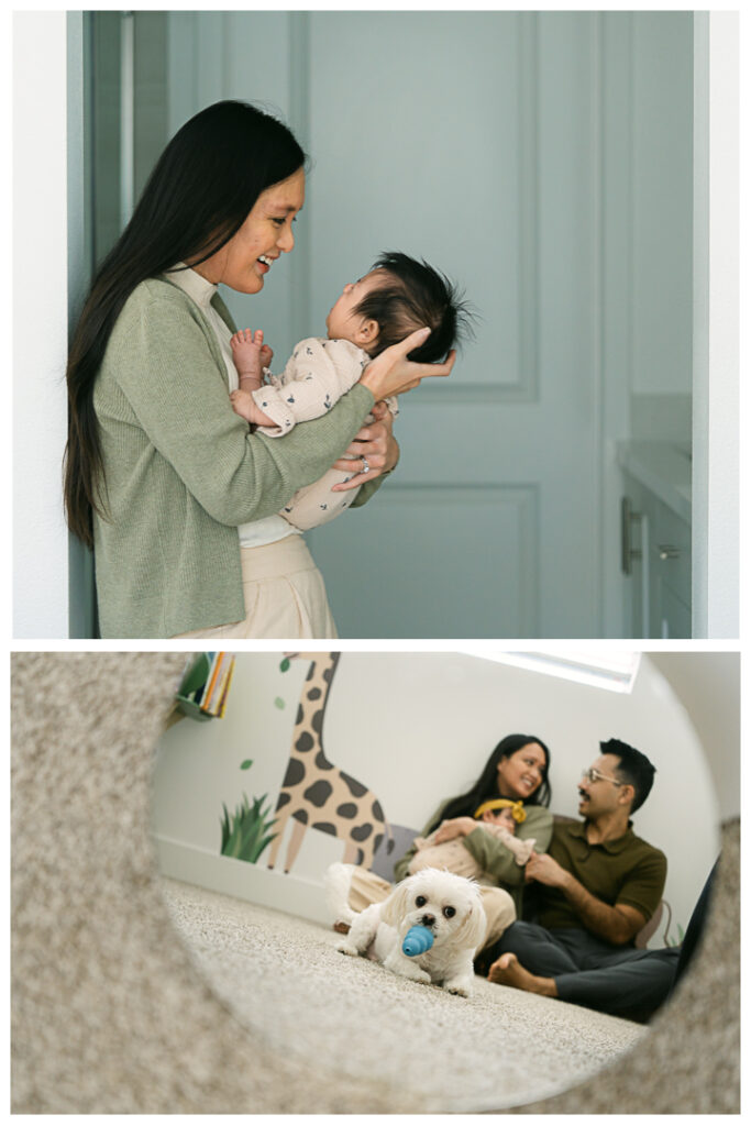 In-home Baby Milestone Family Photos | The Aslam Family