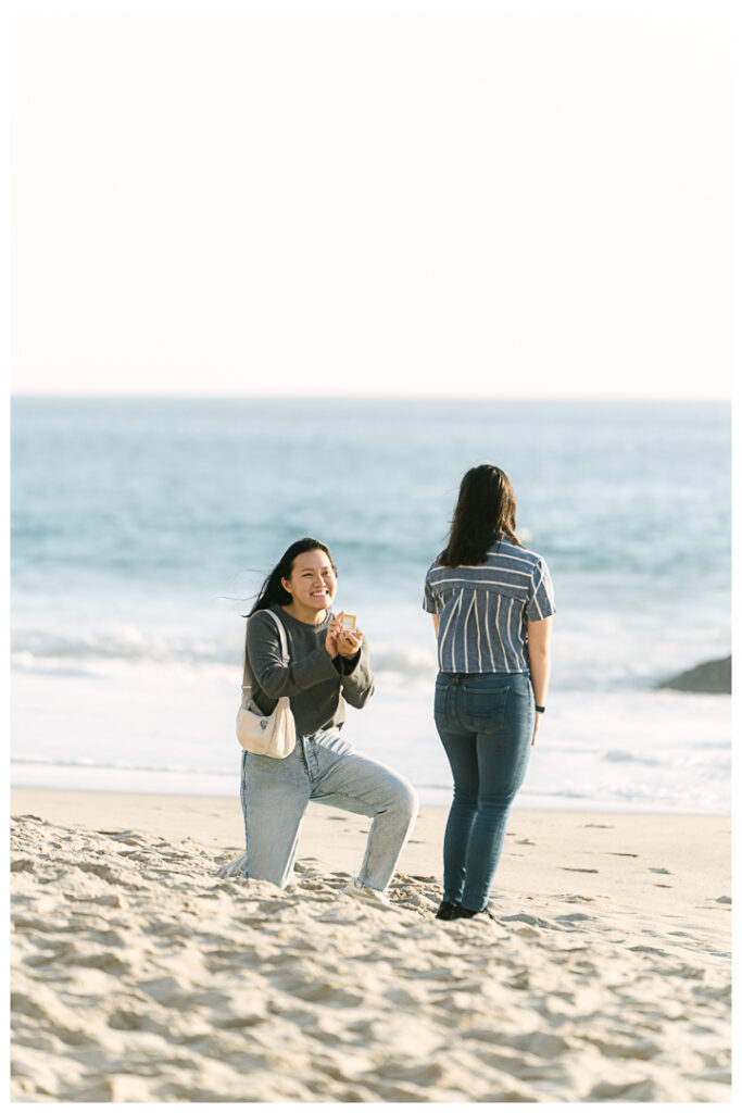 Orange County Surprise Proposal and Engagement Photos at Laguna Beach