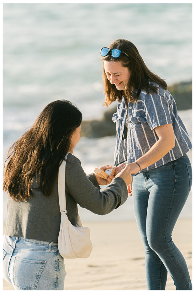 Orange County Surprise Proposal and Engagement Photos at Laguna Beach