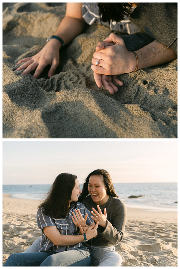 Orange County Surprise Proposal and Engagement Photos at Laguna Beach