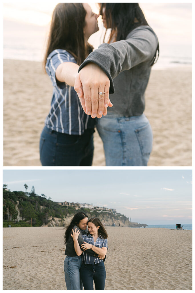 Orange County Surprise Proposal and Engagement Photos at Laguna Beach