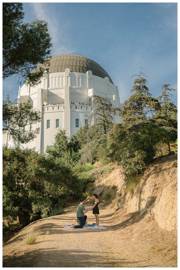 Griffith Park & Observatory Surprise Proposal & Engagement in Los Feliz | Elaine & Jordan