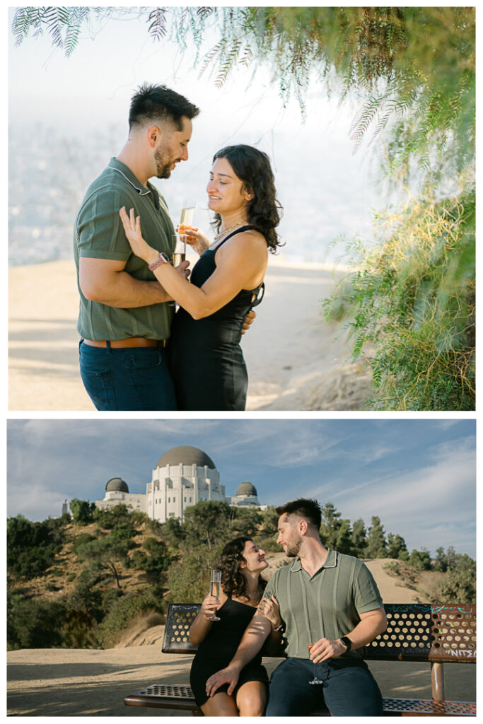 Griffith Park & Observatory Surprise Proposal & Engagement in Los Feliz | Elaine & Jordan