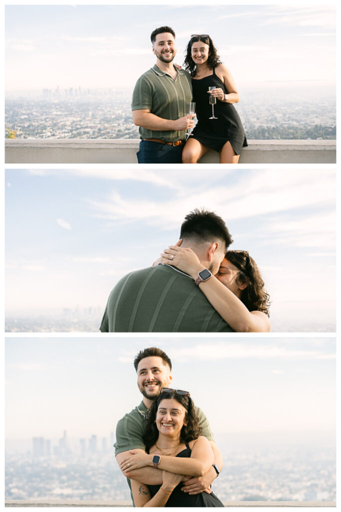 Griffith Park & Observatory Surprise Proposal & Engagement in Los Feliz | Elaine & Jordan