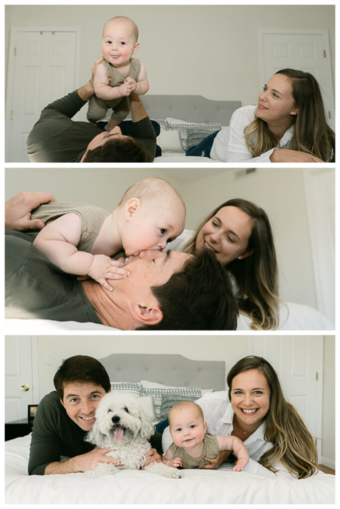 Baby Milestone Family Photos at home | The Miller Family