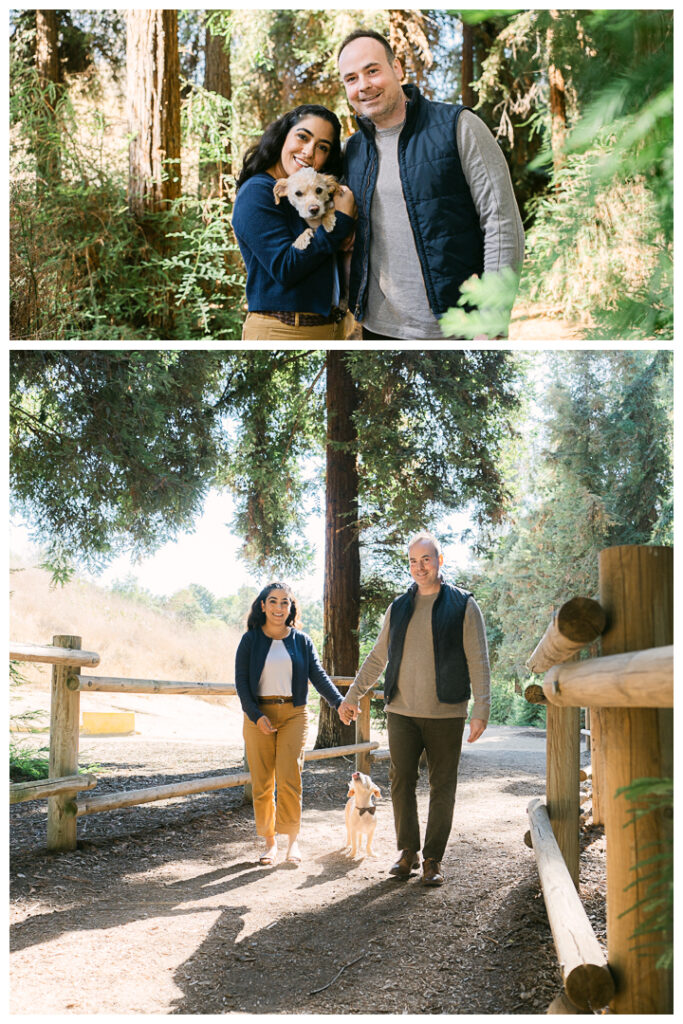 Orange County Redwood Grove in Carbon Canyon Family Photos with Pet