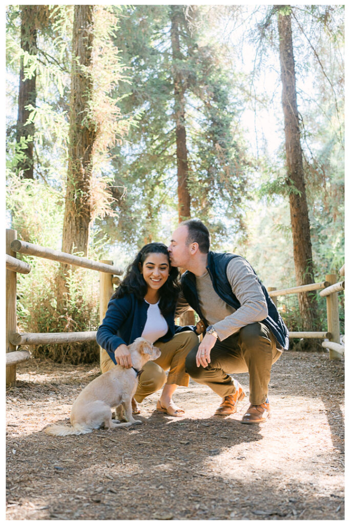 Orange County Redwood Grove in Carbon Canyon Family Photos with Pet